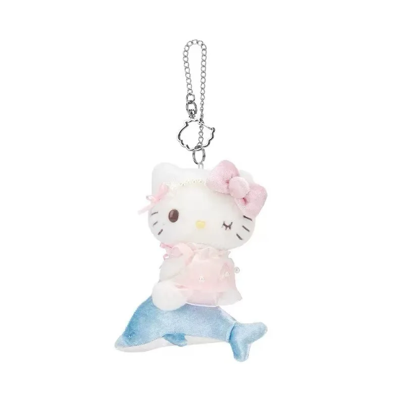 15 cm Sanrio Hello Kitty Kuromi Moonlight Dolphin Series Morbido Peluche Portachiavi Studente Zainetto Decorazione Ragazza Regalo di Halloween