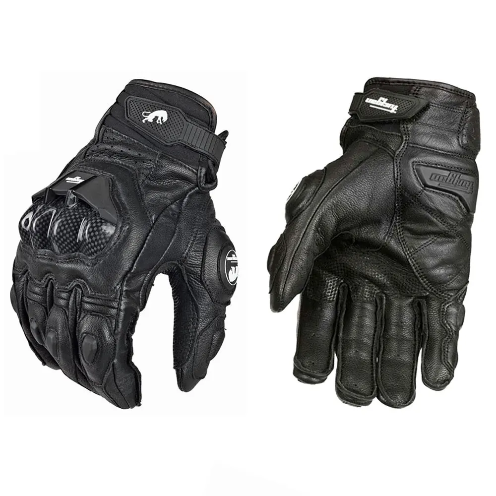 Motorradhandschuhe Schwarz Racing Echtes Leder Motorrad Weiß Straßenreiten Teamhandschuh Sommer Winter Tragbar für Furygan AFS 18