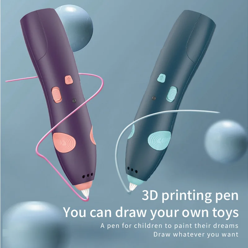 3D Printing Pen Set DIY Three-dimensional Painting Printing Children Toys Kids Birthday Christmas Gift with USB Charger 4 Colors