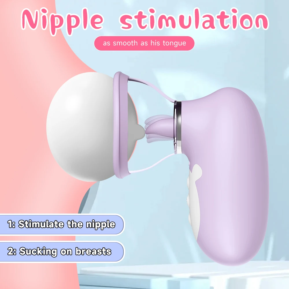 Nipple Sucking Vibrator 3 in 1 Tongue Licking Breast Vacuum Sucker Vagina Ball Anal G Spot Clitoral Stimulator Sex Toy for Women