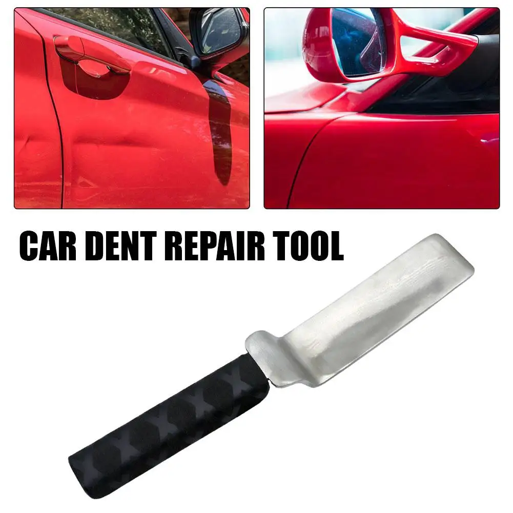 

Car Dent Repair Tool Paintless Dent Repairing Knock Backing Pads Steel Rubber Stainless Removal Dent Plate Body Tools Handl B1F3