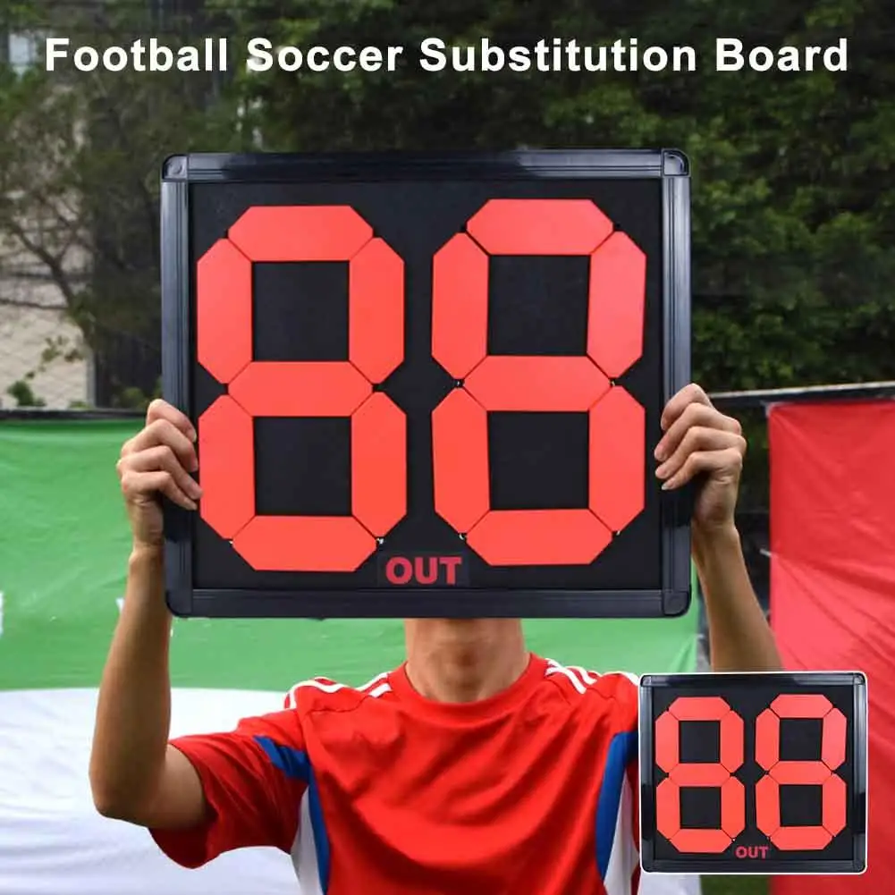 Football Soccer Manual Substitution Board Card Easily Operate Double Sided Display Two Digit Reversible Numbers For Referee