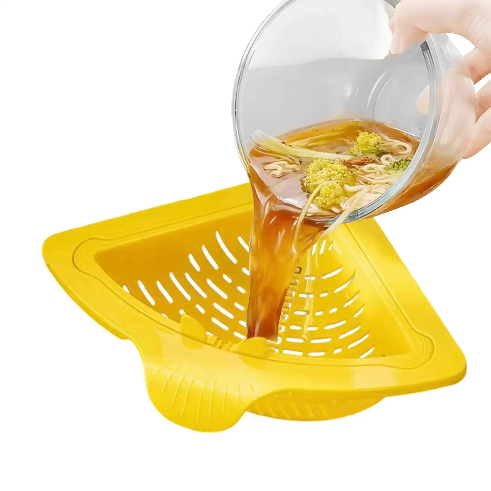 1pcs Sink Drain Basket Triangle Vegetable and Fruit Drainage Basket Food Waste Filter Collector Kitchen Storage Organizer