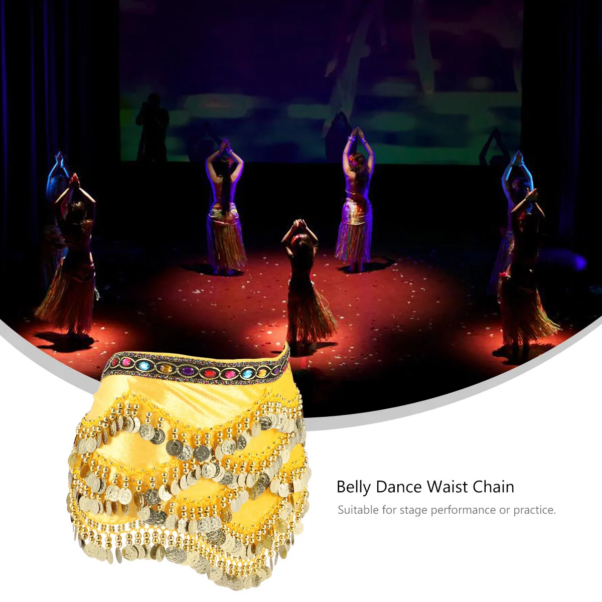 1 pçs corrente de cintura de dança do ventre vermelho escuro lenço de quadril moeda cinto gravata ajustável para dança do ventre classe desempenho feminino saia envoltório