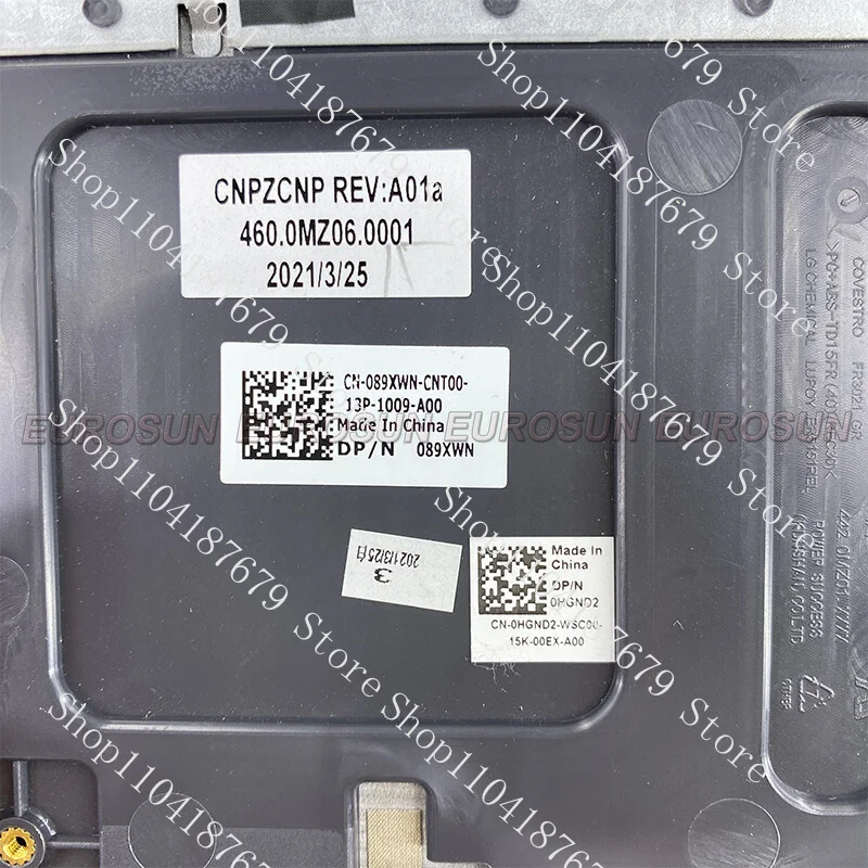 جديد لجهاز Inspiron 5510 5515 غطاء لوحة المفاتيح C غطاء علوي إضاءة خلفية أمريكية 089XWN XYG