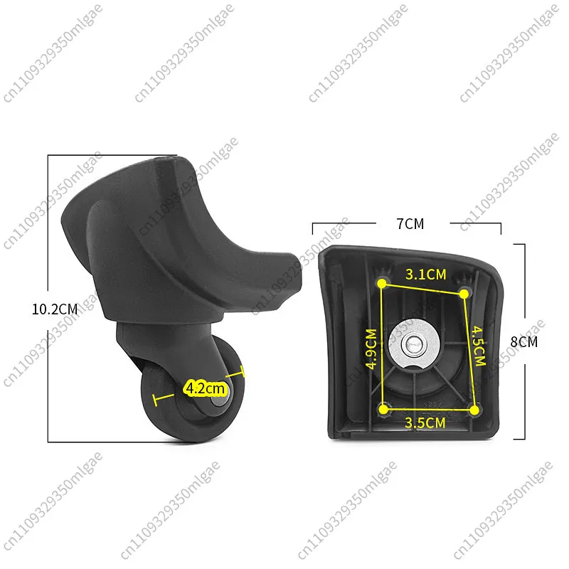 Luggage Replacement Wheel ZD244 BW039, 360 Silent Caster for American Tourister 35T Suitcase 20/24/28 Inch
