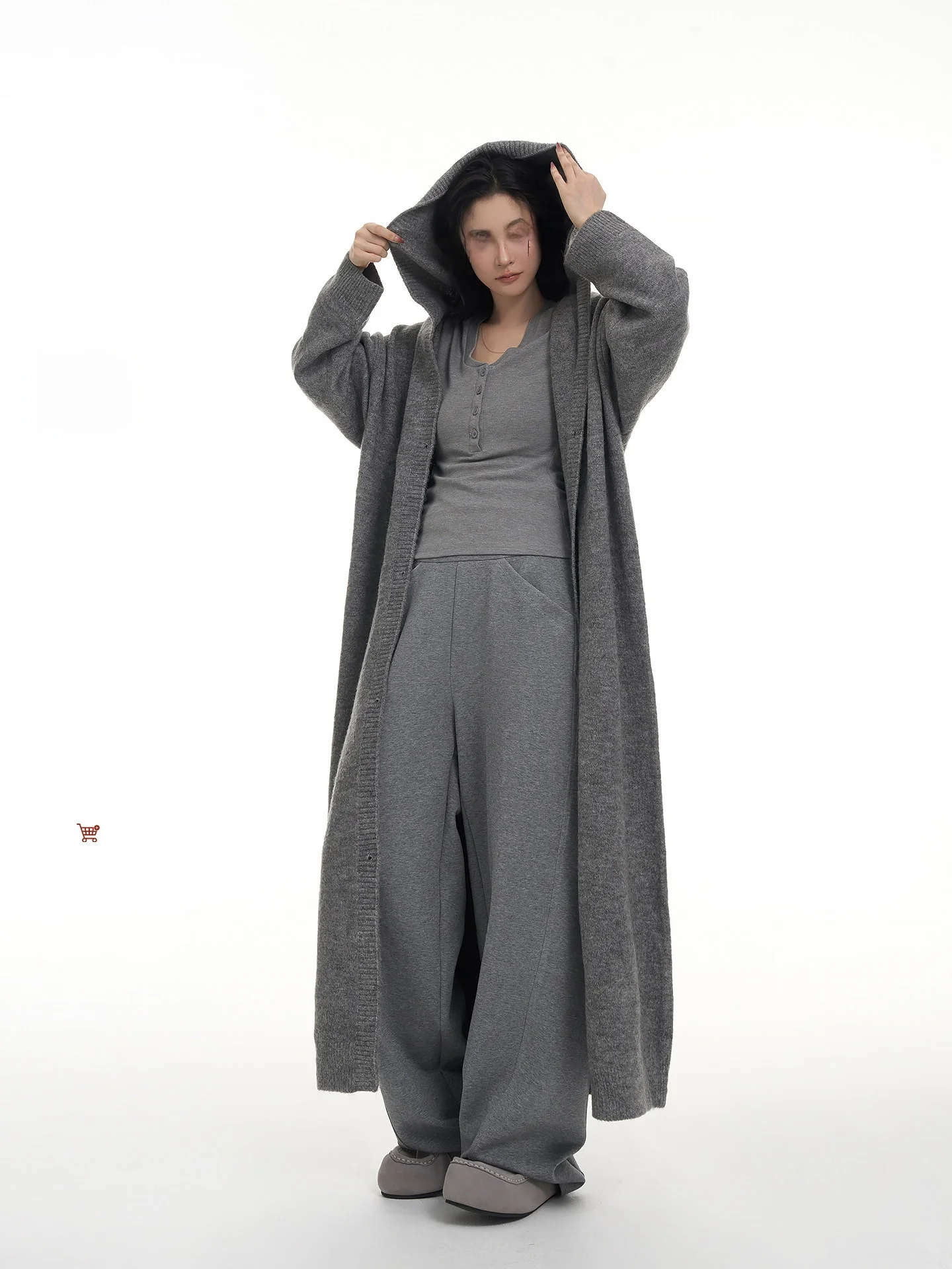 

Wutong Long Sve вязаный свитер пальто женский ранняя осень корейский Sle ленивый свободный повседневный вязаный открытый кардиган пальто