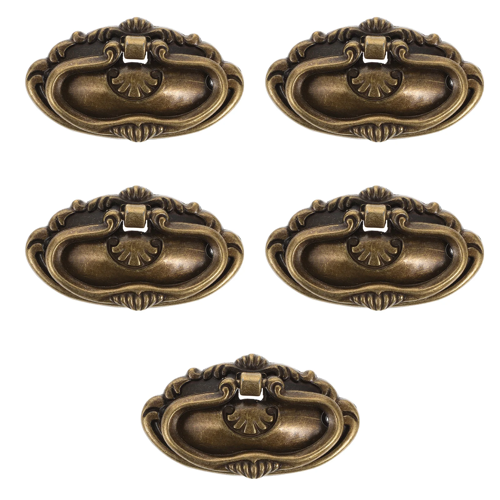 

5 set Painting Box Wooden Case Handles Metal Drawer Knobs For Closet Cupboard Replacement Rust-Proof Durable Handle Knob