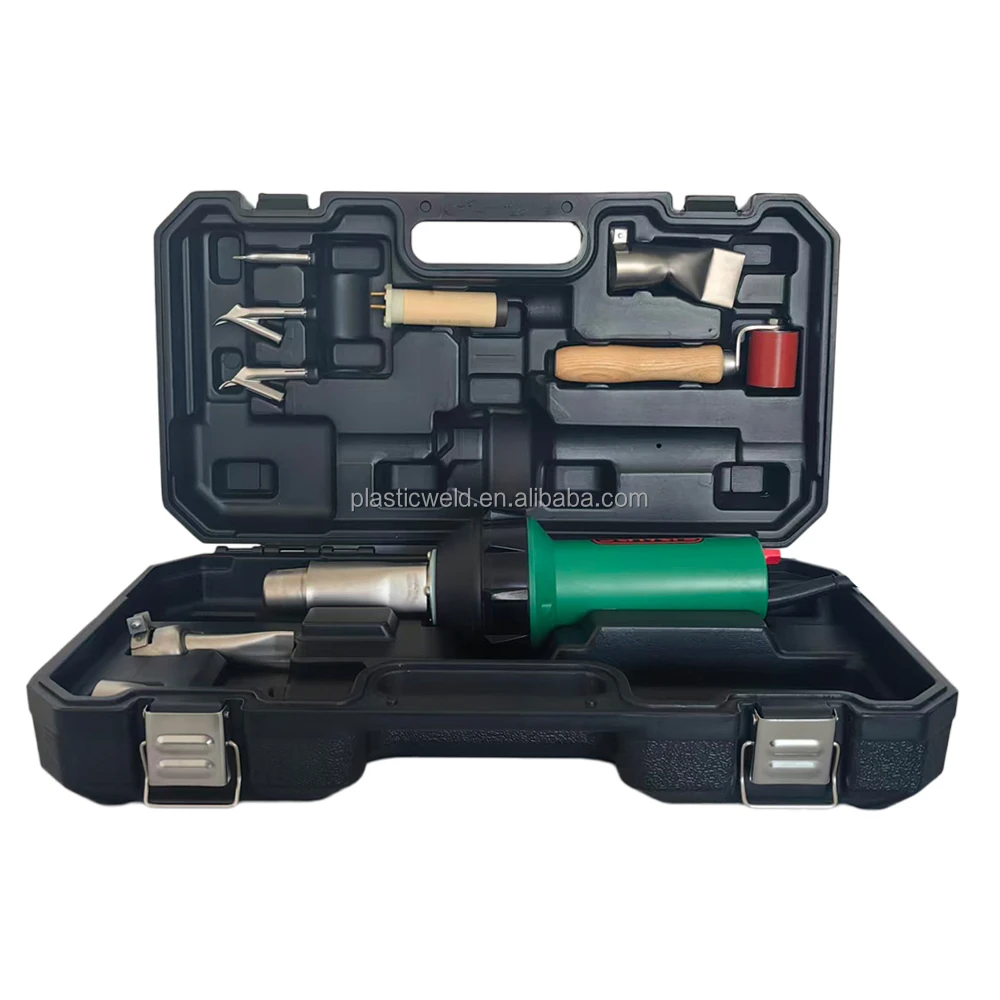 220V 1600W Plastic Welder For Banner Tpo Overlap Welding Machine Hot Air Welding Gun HDPE Geomembrane Waterproof Tarpaulin