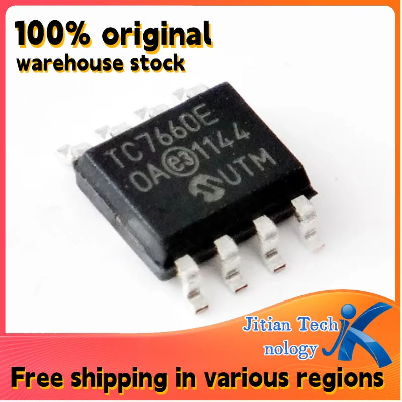 100% new 10PCS TC7660EOA logo TC7660E SOIC-8 Voltage regulator chip Channel direct sales