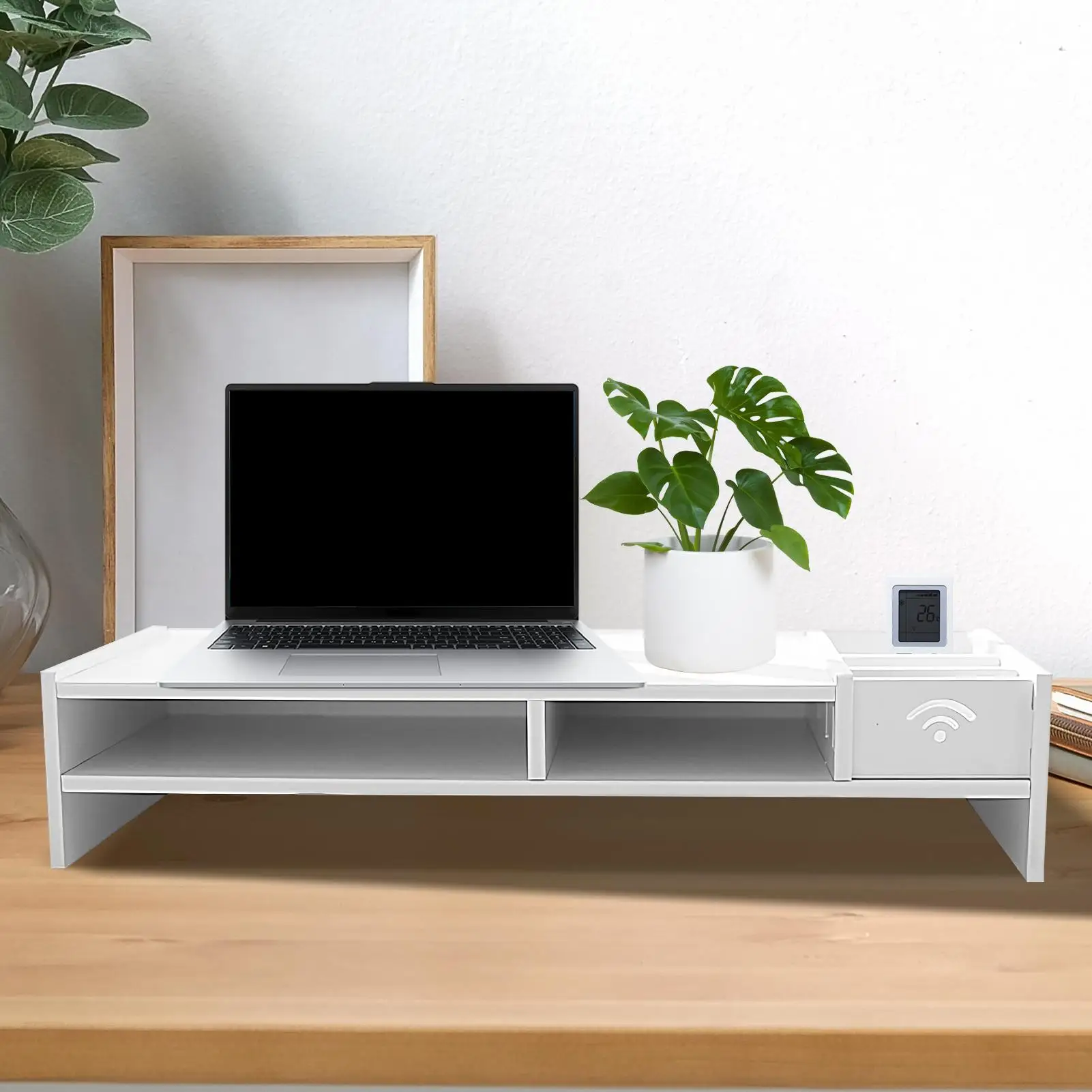 3-Tier Desk Organizer Shelf For Desk Office Organization Monitor Riser For Reading Study Working Gaming Display Home Dorm School
