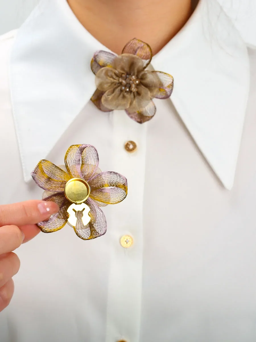 

1pcs Button Covers for Blouses Retro Mesh Flower Sleeve Button DIY Clothing Accessory Cufflinks Buttons for Craft Metal Cufflink