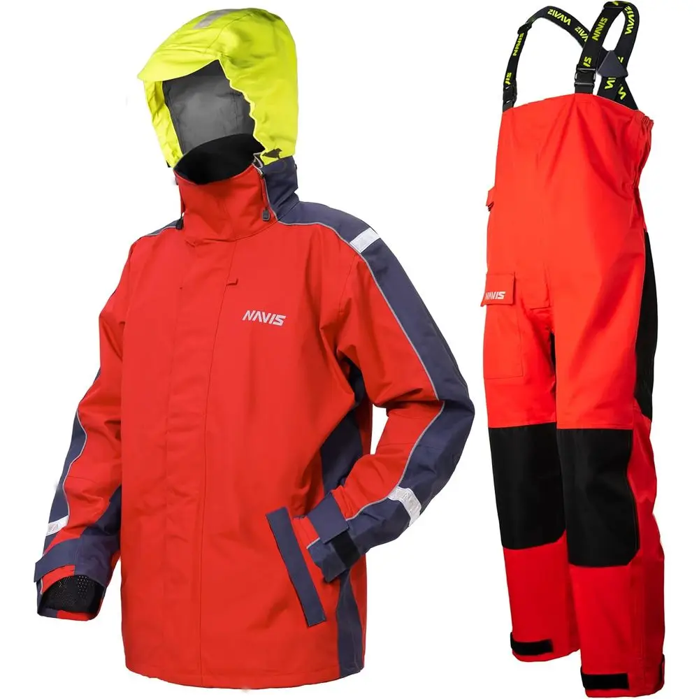 

Мужской комплект NAVIS MARINE: брюки и жилет для парусного спорта – водонепроницаемые, дышащие, из прочного материала для морских условий, износостойкие.