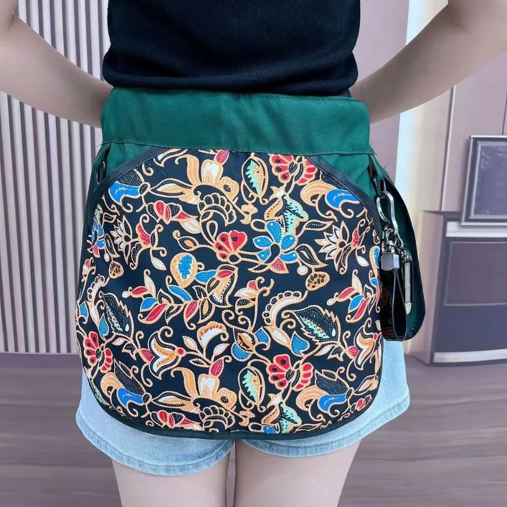 Ethnic Pattern Portable Waist Bag Waterproof Oil-resistant Multi-Function Tool Pouch Polyester Stain-resistant
