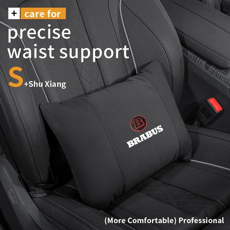 

For BRABUS A B C E S Class G350 G500 G550 G700 G800 G900 SLS GLE GLB GLK G63 CLS GLC GLS GLA Car Headrest Seat Soft Neck Pillow