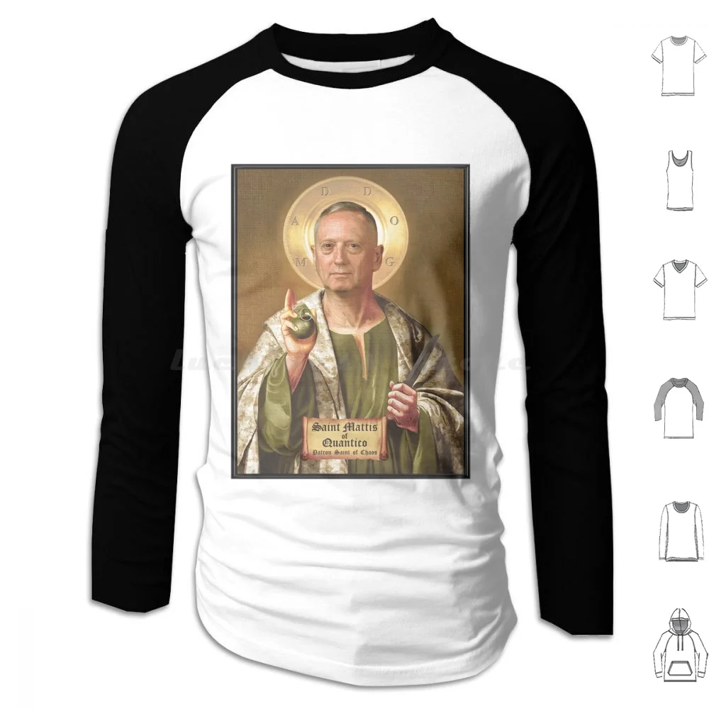 

Saint Mattis Of Quantico , Patron Saint Of Chaos Толстовки с длинными рукавами Patron Saint James Mattis Marine Corp Usmc Us