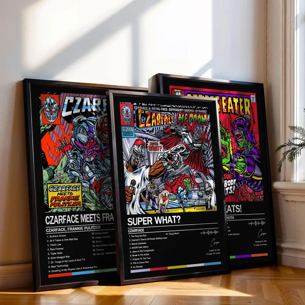 Poster Peelable Self-Adhesive Stickers, Frameless Wall Art Decals for Bedroom Living Room Home Decor C-Czarface