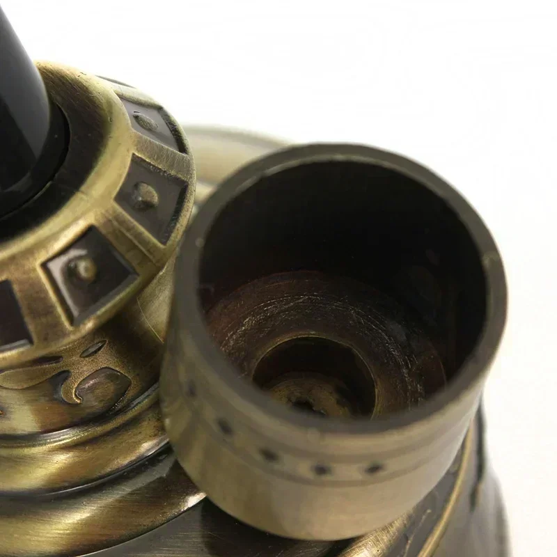 Creative Bronze Hookah Pipe Hookah Pipe Holder Portable Hookah Filter Smoke Metal Pipe Healthy Water Circulation Filter Tar Gift