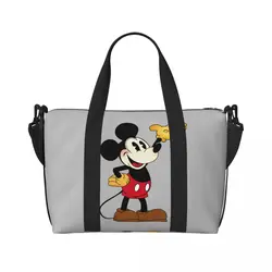 Custom Large Mickey Mouse Cartoon Tote Bag for Women Shoulder Shopping Gym Beach Travel Bag