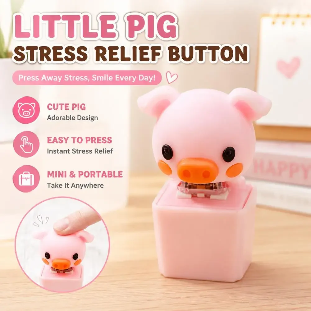 Pink Pig Squeeze Toy Realistic Animal Sound Keychain Cute Cartoon Stress Relief Pendant Backpack Charm For Kids Adults