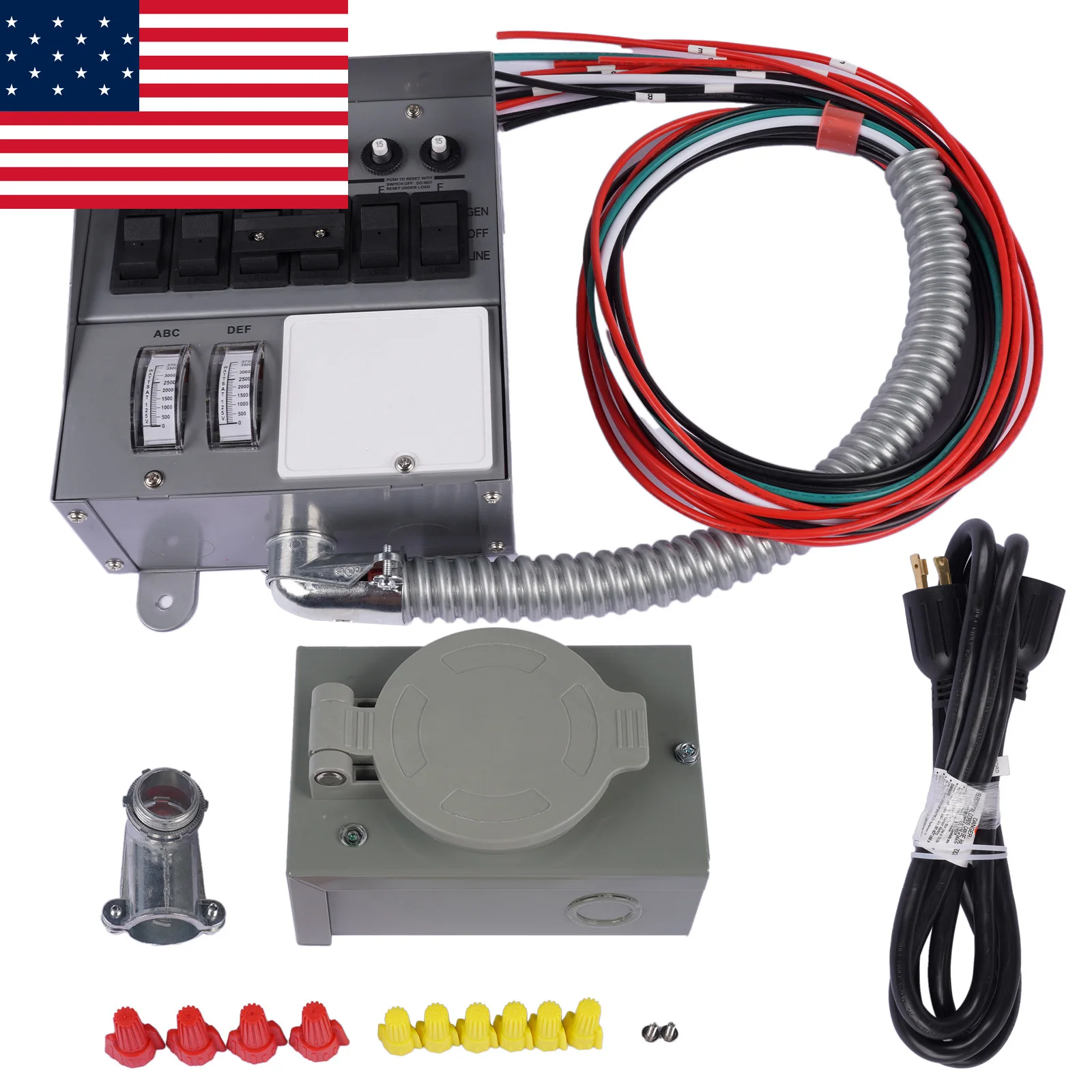 AP03 30 Amp 6-Circuit Pro/Tran Transfer Switch Kit for Generators 7500 Watts