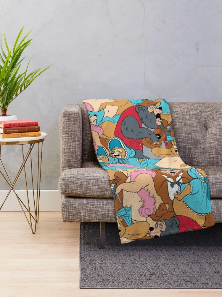 Country Bear Jamboree Pattern Throw Blanket Blanket Luxury Blanket For Decorative Sofa Blankets Sofas Of Decoration