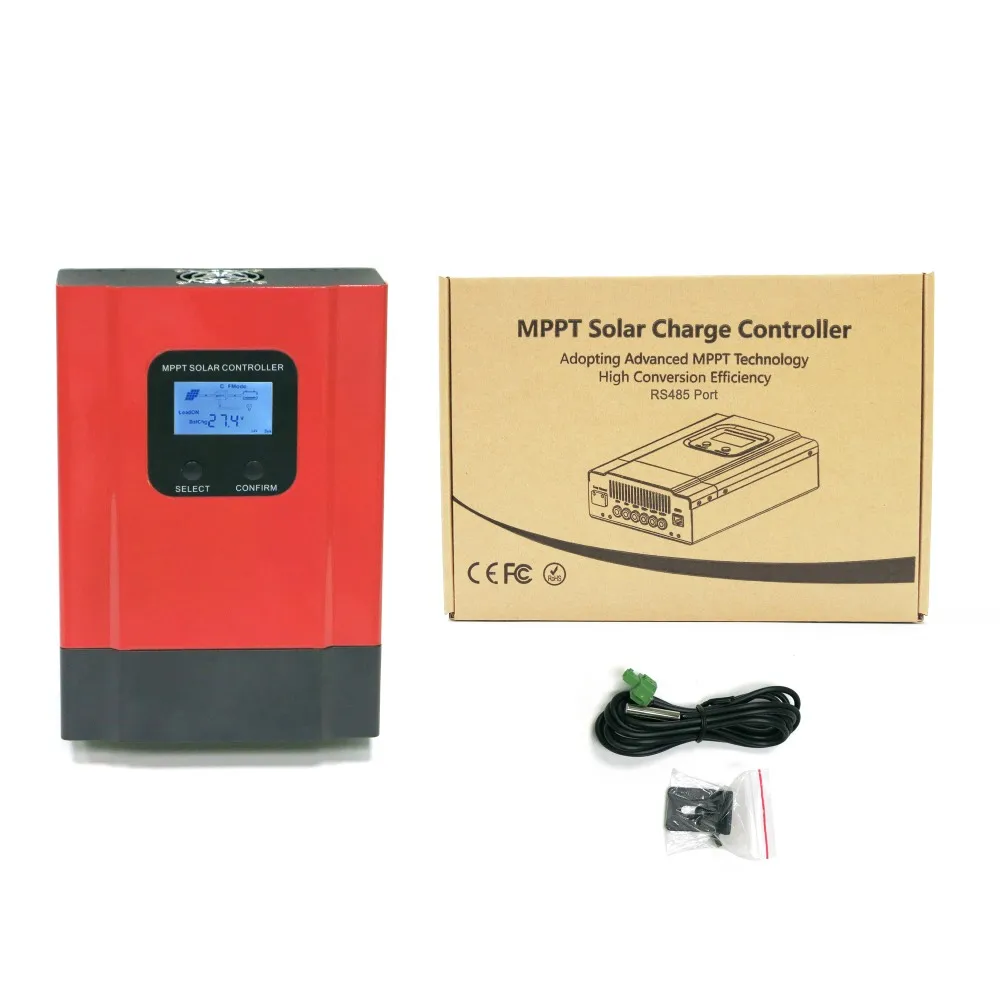 Imagem -06 - Eficiência de Conversão Mppt 40a 60a Controlador de Carga Solar 12v 24v 36v 48v Auto Luz Traseira da Bateria Lcd Descarga Esmart3 Alta