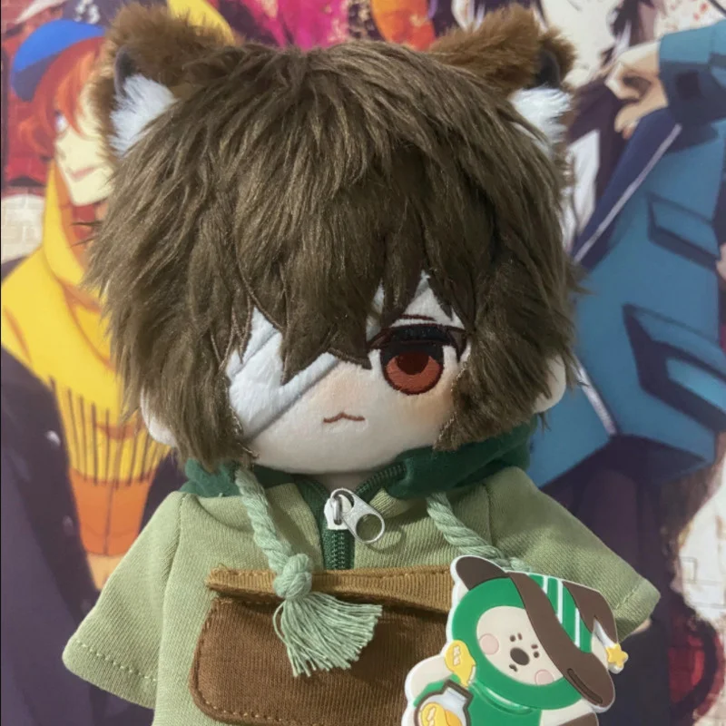 

20cm Anime Bungo Stray Dogs Dazai Osamu Plush Toy Kawaii Cat Ear Cotton Stuff Doll Dress Up Cosplay Cartoon Toy Birthday Gift