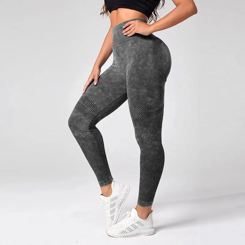 Damskie legginsy do fitnessu spodnie do jogi bezszwowe rajstopy sportowe Scrunch Butt Gym Pantalones Workou wysokiej talii elastyczne