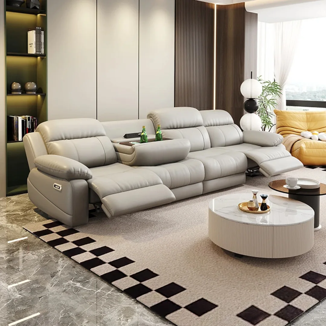 Electric leather sofa Adjustable home theater sofa