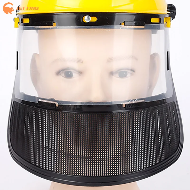 ZENG001 Garden Grass Trimmer Weed Wacker Safety Helmet Hat With Full Face Mesh Mask For Logging Brush Cutter Forestry Protection