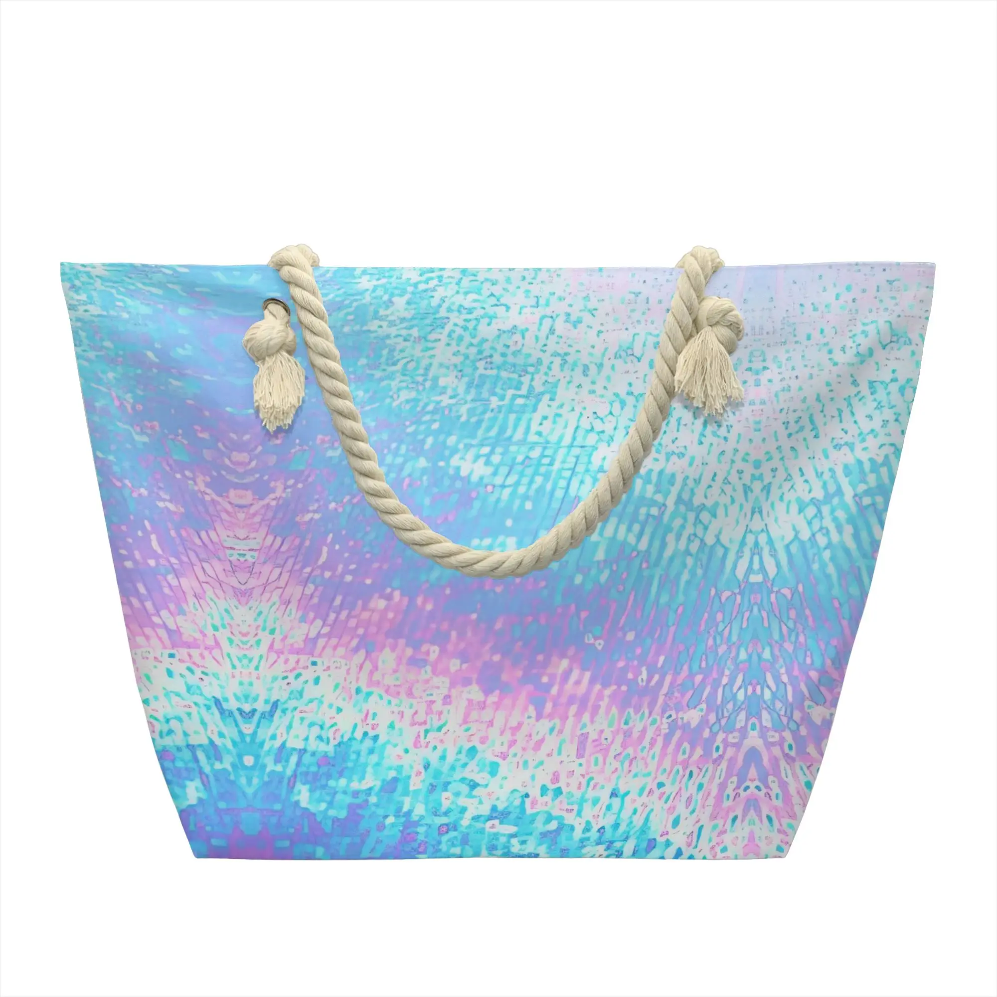 Tie Dye Groceries Shopping Bags Kawaii Printed Canvas Shopper Tote Shoulder Bags Large Capacity Portable Vintage Style Handbag