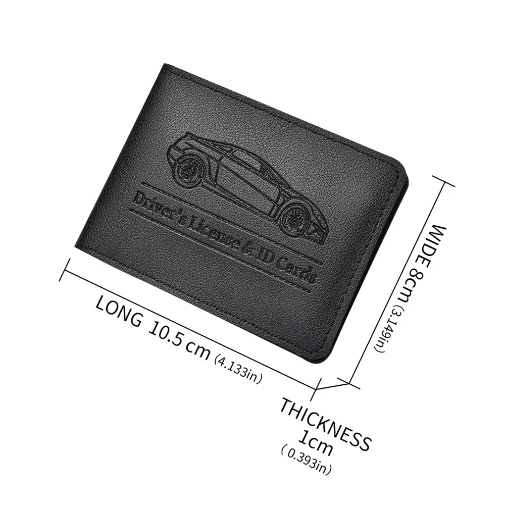 Fashion Driver's License Holder Pu Leather Cover Car Driver's License Protective Case Multi-Function Credit Card Bag