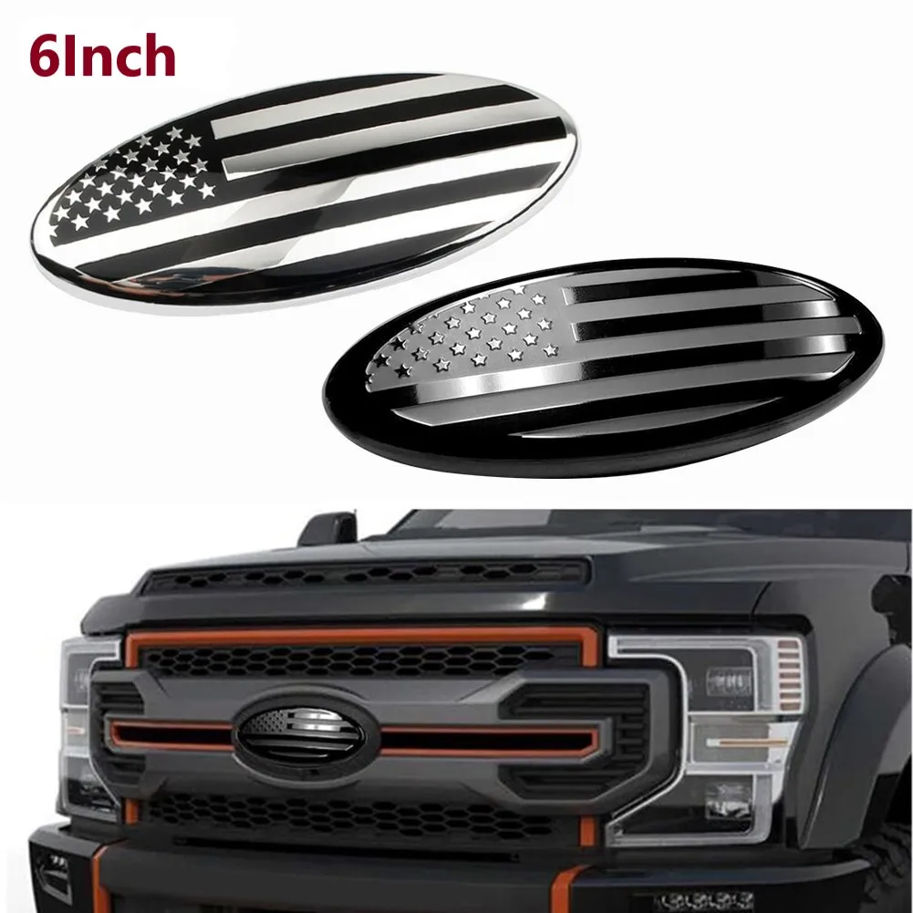 3D Limited Edition Logo Car Oval Front Grille Emblem Badge Sticker Decor For Ford F-150, F-250, F-350 For Edge Explorer