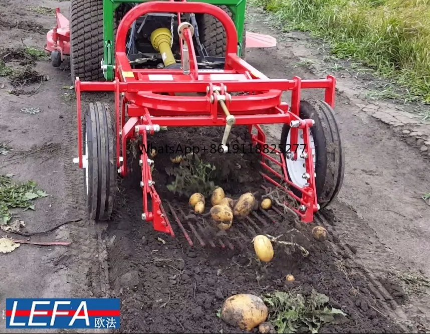 Agricultural mini tractor pto drive potato harvest machine three point hitch potato digger