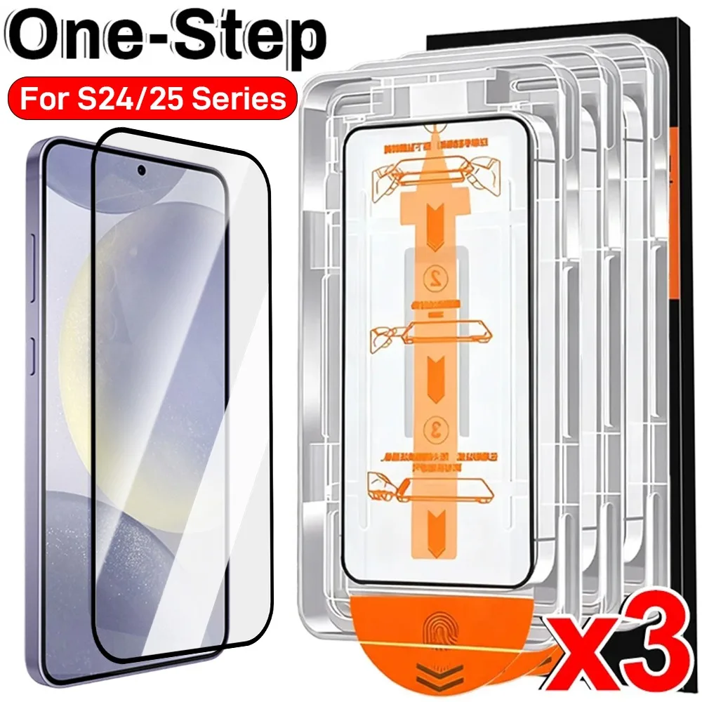 

Защитная пленка для экрана (1-3 шт.) для Samsung S24, S25, S24U, S25U: безворсовая, легкая установка, HD-стекло, защита от царапин