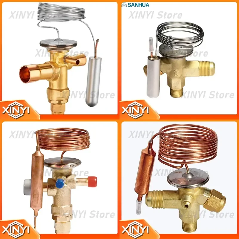 For SANHUA TXV Thermostatic Expansion Valve for R22 R407C HVAC Refrigeration System Air Conditioner Heat Pump Cooler Heat