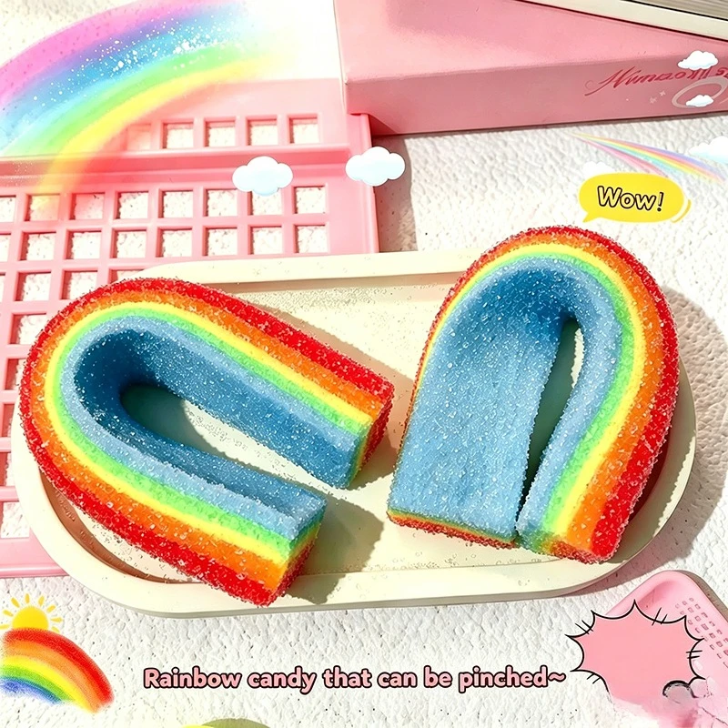 Candy Sour Strip - Squishy Rainbow Strip Stress Ball Squeeze
