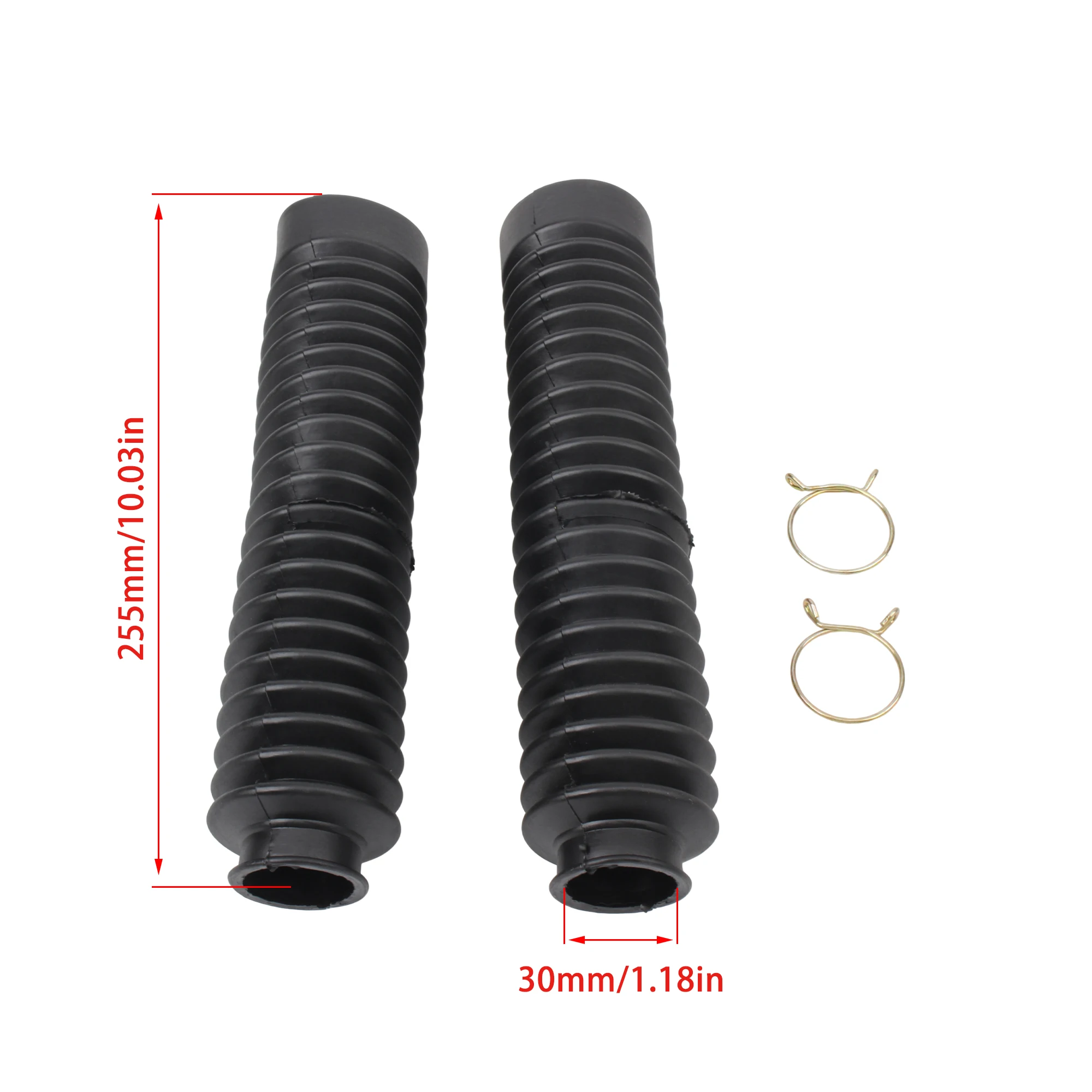 2 Stück Motorrad Gummi Vorderradgabel Staubschutzabdeckung Gabelbalgen Gamaschen für HONDA CRF150F XL250 Kawasaki XG250 XT225 – Detail 2