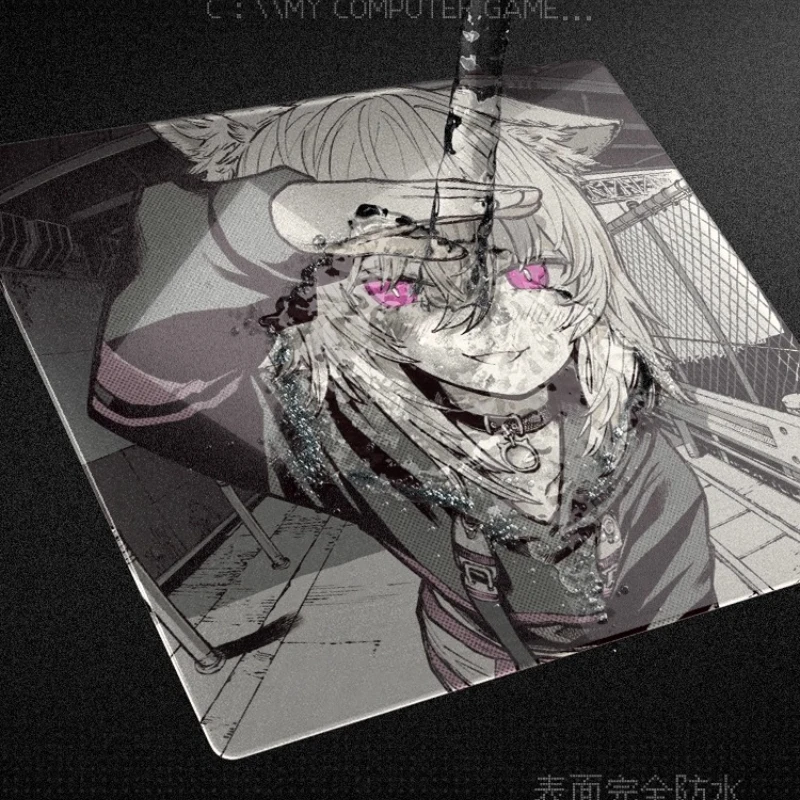 ATOM Photovoltaic Glass Mouse Pad Tempered Upgraded Super Smooth Honeycomb Grid Texture HD UV Printing FPS Gaming Desk Pad