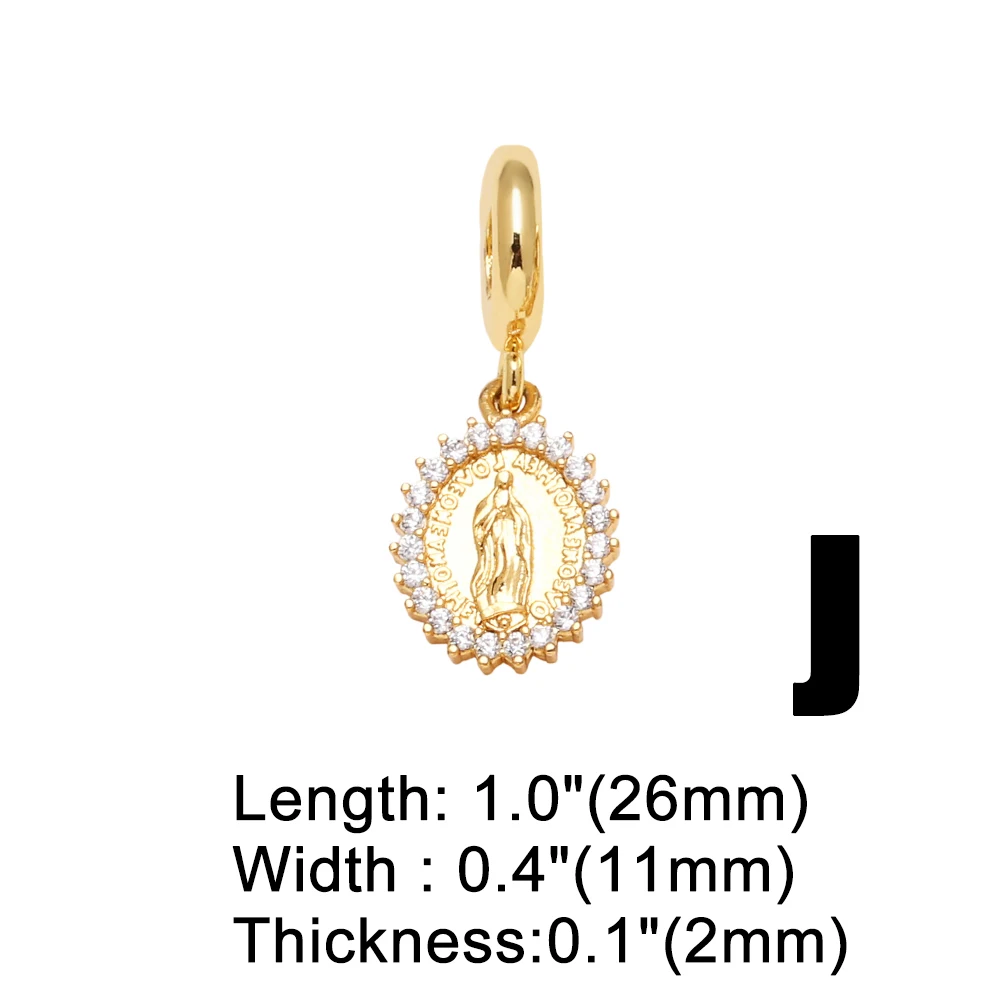 Handmade DIY Bracelets for Women Gold Plated Heart Virgin Mary Charms Creative Bracelets Amulet Jewelry Gifts brtb25