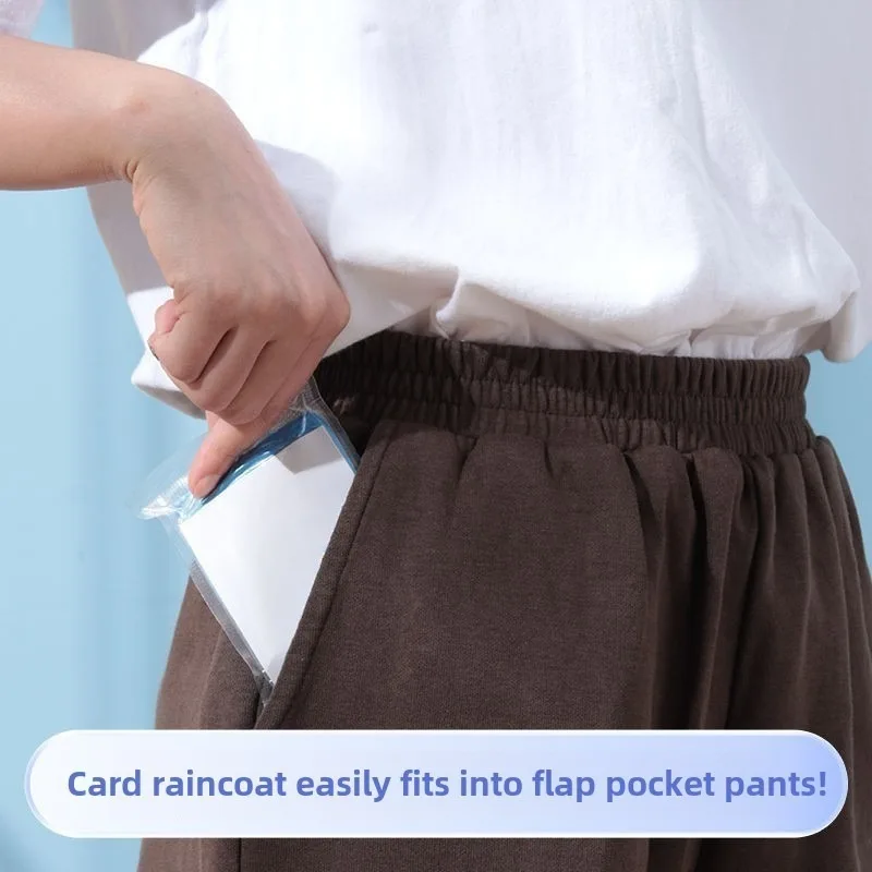 Universal Compression Raincoat Set - Made of High-Quality PE Material, Portable Pocket Size, Suitable for Hiking