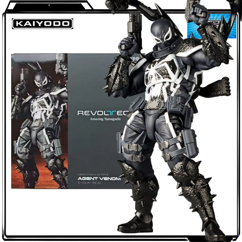 

Kaiyodo Original AMAZING YAMAGUCHI Agent Venom Anime Action Figures Toys for Boys Christmas Gift Collectible Model Ornaments