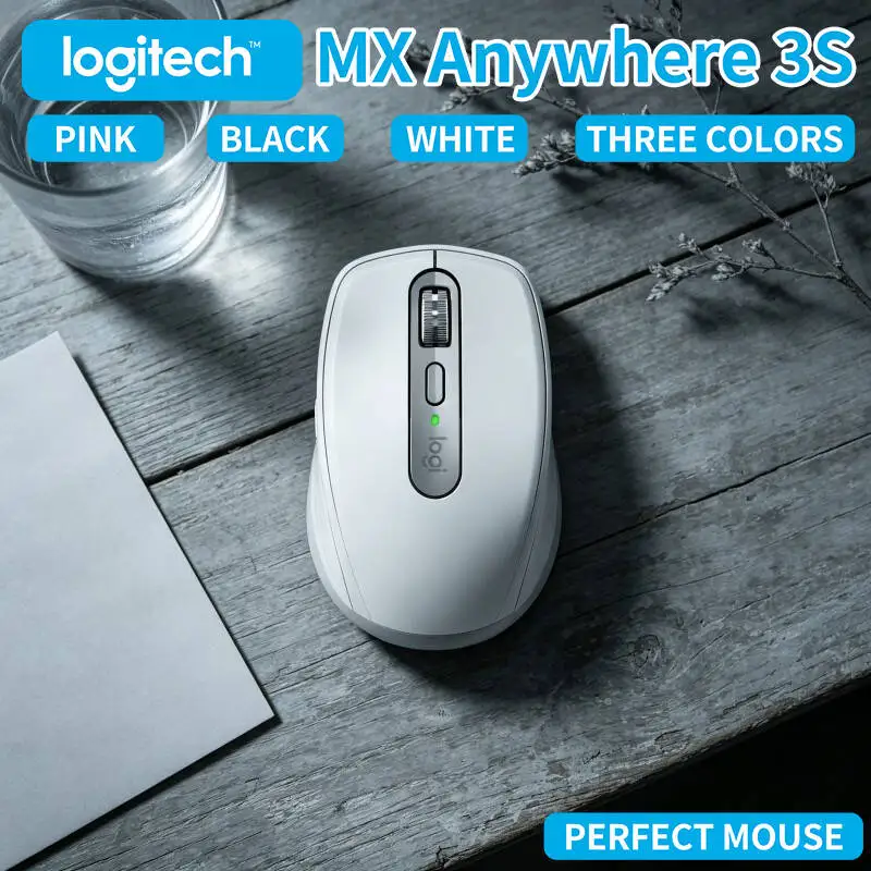 Top-Tier MX Anywhere 3S - 8000 DPI Tracking, Hyper-Scroll, Silent Click, Perfect for Exhibition Hall & Office Use