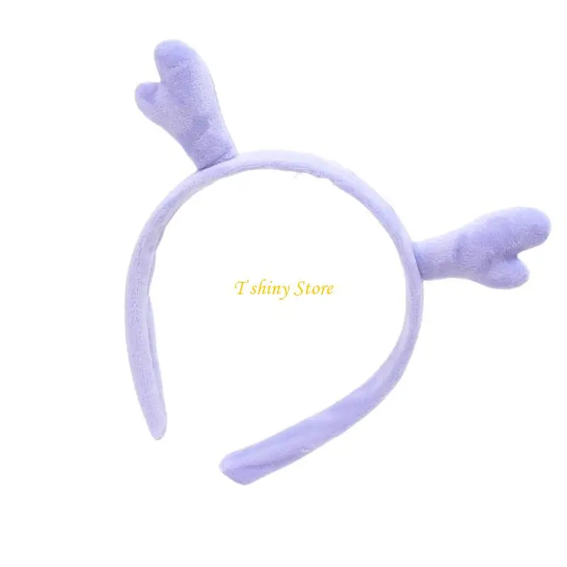 N58F Nezha Pałąk nagłówka Furry Plush Buns Hryzur