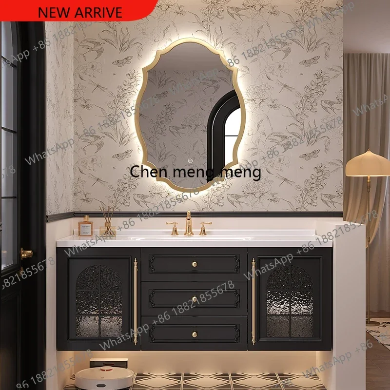 New arrive Rustic Hanging Bathroom Cabinet Faucet Modern Wood Storage Bathroom Cabinet Mirror Narrow Smart Meuble Salle De Bain