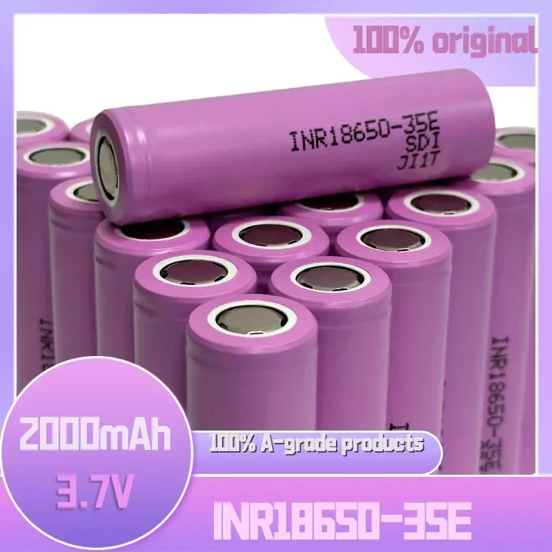 

2024100% INR 18650-35E high discharge 3.7V2000mAh rechargeable battery flashlight screwdriver fascia gun neck beauty instrument
