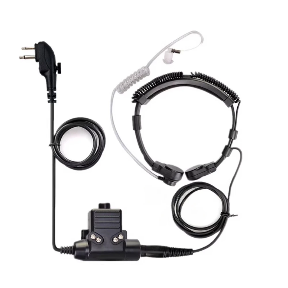 Adapt For Hytera TD510 TD520 PD560 Walkie-talkie J Standard Retractable Throat Control Throat Microphone Headset U94 PTT