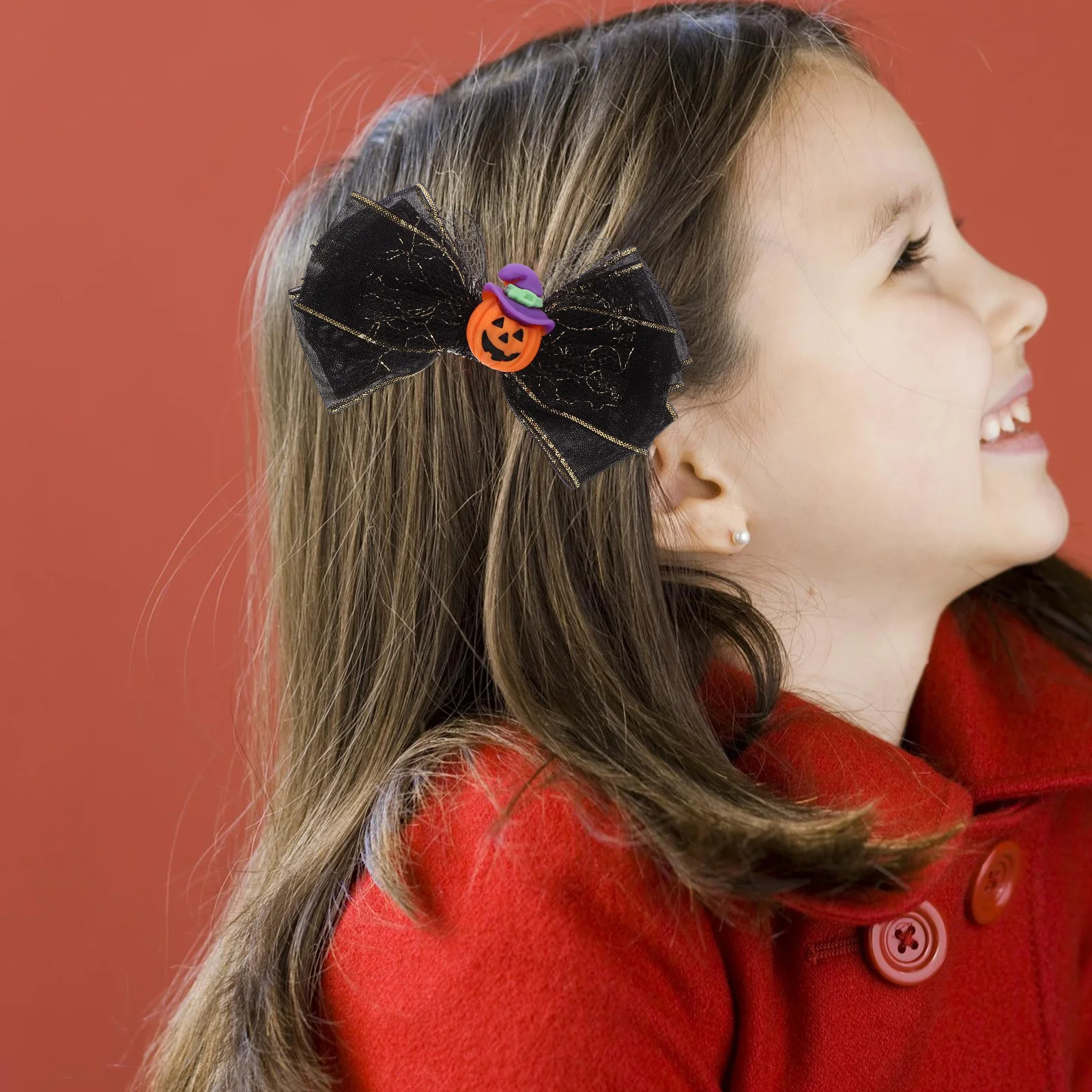 

Halloween Bow-Knot Hair Clip Kids Hairpin Halloween Headdress Decor Hair Accessories Party Supplies Kids Hairpin
