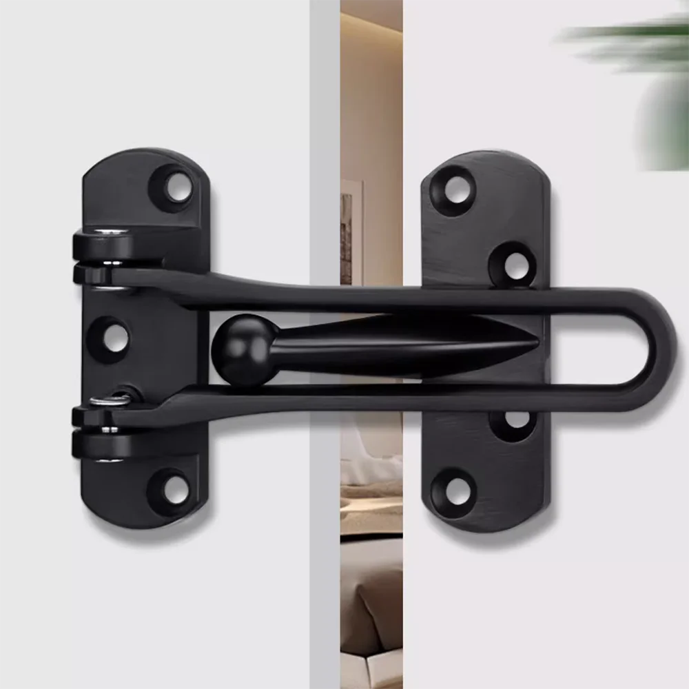 

Zinc Alloy Door Bolts Anti-Theft Door Buckle Factory Hotel Safety Chain Brushed Strengthen Anti-Lock Door Buckle Insurance